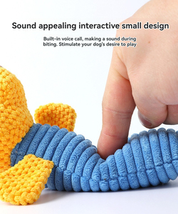 Jouet à mâcher interactif en peluche écologique et durable de 19 cm pour chiens, avec couineur et rembourrage en coton, pour le nettoyage des dents – Vente chaude - Product Image 3