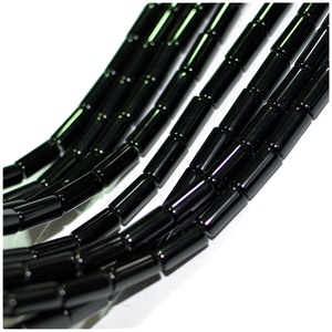 AB0239 <strong>Black</strong> Agate Onyx Cylinder Tube <strong>Beads</strong>,Stone Cylinder Tube <strong>Beads</strong> - Product Image 1