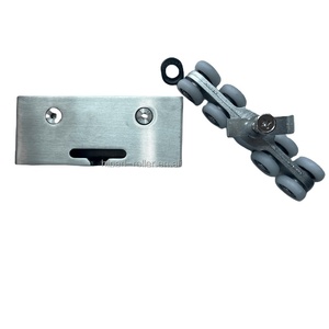 Traslazione porta scorrevole in <span class=keywords><strong>vetro</strong></span> porta in legno appeso ruota doccia bagno rotante porta pieghevole pesatura carrucola - Product Image 5