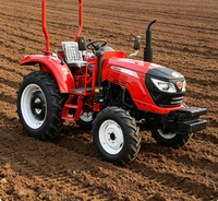 Supplier Grosir Traktor 4WD 50hp 60hp 70hp Bersertifikasi CE EPA untuk Kebun, Rumah Kaca, dan Pertanian