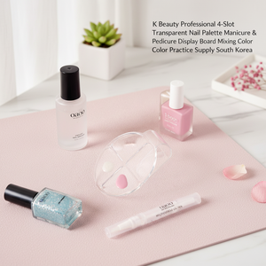 Palette à ongles transparente professionnelle K-Beauty à 4 compartiments, présentoir de manucure et pédicure, pour la pratique du mélange de couleurs, fourniture de Corée du Sud - Product Image 3