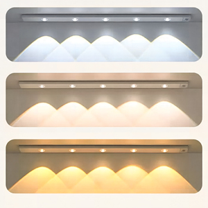Lumière de nuit LED intelligente à capteur sous armoire, installation facile, éclairage intérieur pour chambre, armoire, cuisine - Product Image 1