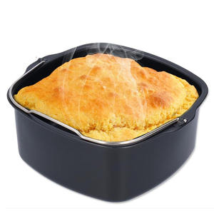 Stampo Quadrato Antiaderente in Acciaio al Carbonio da 8 Pollici Resistente al Calore <span class=keywords><strong>per</strong></span> <span class=keywords><strong>Torte</strong></span>, Pizza, Forno, Friggitrice ad Aria e Pentola a Pressione - Offerta Speciale - Product Image 2