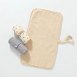 Tapis à langer réutilisable doux pour bébé, matelas à langer double face pour nouveau-né, sous-tapis de voyage pliable, tapis à langer en coton pour bébé - Product Image 3