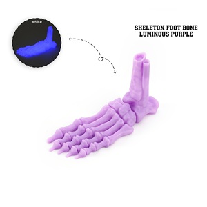 Feeron Ensemble de mains et de pieds de squelette lumineux imprimés en 3D en PLA, articulations flexibles, jouets anti-stress phosphorescents pour enfants et collectionneurs - Product Image 3