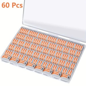 Conector de cable de resorte PCT 28-12 AWG, bloque de terminales ABS para cableado eléctrico DIY - Product Image 4