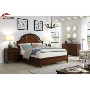 Preço barato fabricante madeira sólida uso casa quarto decoração conjuntos de cama king estável gl09.1