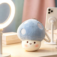 Porte-clés personnalisé en peluche de coton en forme de champignon, avec rembourrage en coton PP, plusieurs couleurs et styles au choix, unisexe
