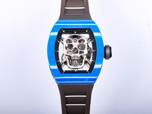 Men's Tourbillon Mechanical <b>Watch</b>, Blue Carbon Fiber Skeleton Design, Sporty Business <b>Watch</b> - Product Image 2