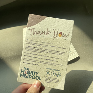 Tùy chỉnh thiết kế logo in Cảm ơn bạn hạt giống thẻ giấy cho doanh nghiệp nhỏ thân thiện với môi thực vật thẻ hoa với có thể nhìn thấy hạt giống - Product Image 2