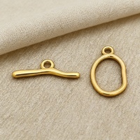 Set Penutup Kalung Gelang DIY dari Baja Anti Karat, Tekan Hidrolik, Model OT, Bulat, untuk Perhiasan, Grosir