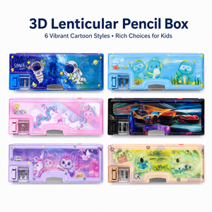 <span class=keywords><strong>Astuccio</strong></span> 3D Lenticolare per Bambini, Portamatite Multifunzionale in Plastica <span class=keywords><strong>con</strong></span> Temperino, Chiusura Magnetica, Grande Capacità - Product Image 1