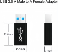 Adaptateur USB 3.0 Premium en Alliage d'Aluminium avec Sortie CC, Plug-and-Play, Extension USB Mâle-Femelle pour Ordinateurs de Bureau et Téléphones Mobiles, Garantie 1 An
