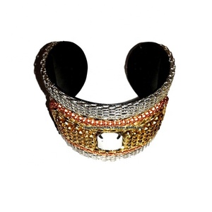 Handmade Designer Open Cuff Bangle <b>Adjustable</b> Brass <b>Bracelet</b> for Girls Anniversary and Wedding At Best Prices - Product Image 1