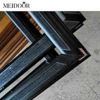 Meidoor Meidoor Meidoor Fenêtres à battants en aluminium pour nouvelle construction, double vitrage trempé, insonorisées, design moderne