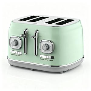 Tostadora BESTONE de 4 Rebanadas, Color Verde Menta, Temporizador Mecánico, Función de Descongelar, Recalebar y Cancelar, Uso Doméstico, 1500W - Product Image 2