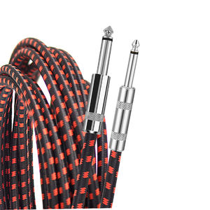 Cable de audio estéreo con conector de 1/4 <span class=keywords><strong>pulgadas</strong></span> personalizado a Cable de instrumento recto de 6,35mm - Product Image 1