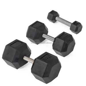 Équipement de musculation personnalisé Mancuernas Kurzhantel Ensemble d'<span class=keywords><strong>haltères</strong></span> <span class=keywords><strong>pour</strong></span> homme Ensembles d'<span class=keywords><strong>haltères</strong></span> hexagonaux en caoutchouc noir - Product Image 5