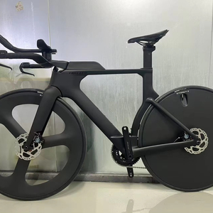 Vélo de triathlon Aero TT avec cadre en carbone haute performance, guidon intégré et frein à disque pour contre-la-montre - Product Image 1