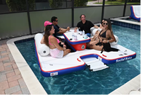Canapé gonflable relaxant chaise piscine flotteur équipement de jeu d'eau salons gonflables île flottante gonflable