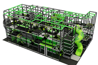 Rish nouvelle conception aire de jeux intérieure personnalisée avec grand toboggan équipement de trampoline extérieur intérieur
