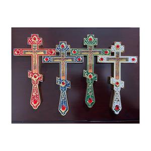 พระเยซูข้ามคริสเตียนออร์โธดอกซ์คริสตจักรช้อนส้อมคาทอลิกตกแต่งศาสนาทองปลูก - Product Image 3