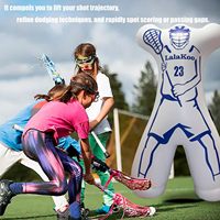 Mannequin gonflable personnalisé de lacrosse pour gardien de but et défenseur, double impression, bloqueur de tir, entraînement de maniabilité
