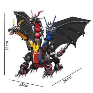 Mini <strong>Building</strong> <strong>Blocks</strong> DIY Three-head Dragon <strong>Bricks</strong> 662035 Assembled Connecting Toys Handmade Educational Gift Creative Decoration - Product Image 2