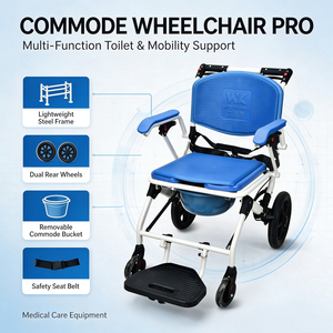 <span class=keywords><strong>Silla</strong></span> <span class=keywords><strong>de</strong></span> Inodoro Plegable <span class=keywords><strong>de</strong></span> Aluminio <span class=keywords><strong>con</strong></span> <span class=keywords><strong>Ruedas</strong></span>, Asiento Acolchado y Reposapiés, <span class=keywords><strong>Silla</strong></span> <span class=keywords><strong>de</strong></span> <span class=keywords><strong>Baño</strong></span> Resistente para Discapacitados y Ancianos - Product Image 1