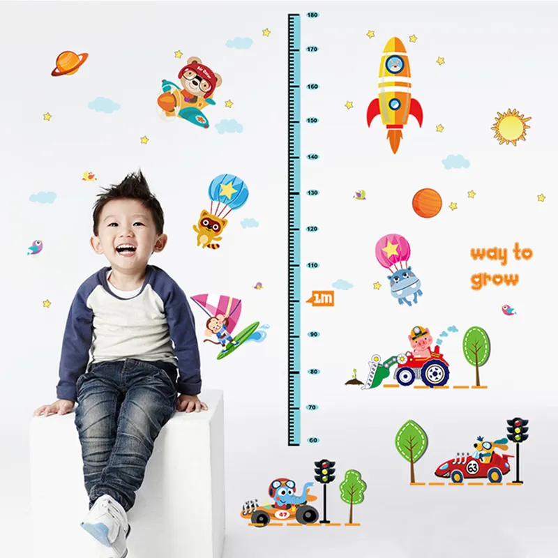 YIYAO Height Chart Wall Stickers Kids Growth Measure Wall Decals