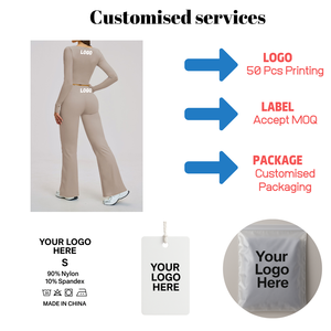 Conjunto Deportivo para Mujer, Top de Yoga con Espalda Descubierta, Leggings de Cintura Alta con Efecto Levanta Glúteos, para Fitness, Running y Actividades al Aire Libre - Product Image 2