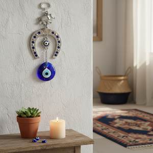 Vente en gros d'ornements en métal Œil du diable Pendentif de voiture Cloche de porte Charme Turc Œil maléfique Tenture murale Décoration intérieure dans le monde entier - Product Image 3
