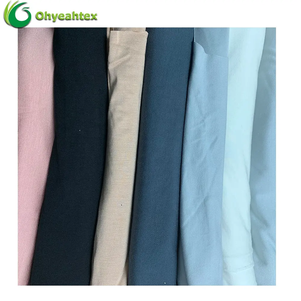 OEKO-TEX padrão de 100 de malha orgânica sustentável, antibacteriana, de bambu 95% spandex 5% tecido para loungewear