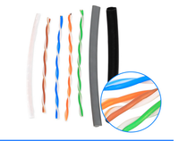 Kabel komunikasi tahan air 1000ft Cat5e Cat6, kabel LAN FTP UTP luar ruangan 23AWG 0.56mm BC CCA