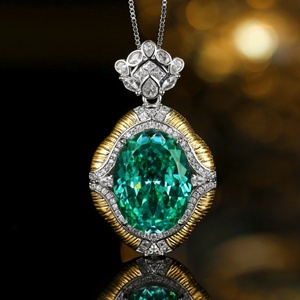 Conjunto de Joyería Ecológico de Cobre con Circonita Verde de 15*20-12-16MM, Chapado en Oro, Antideslustre, para Mujer - Product Image 4