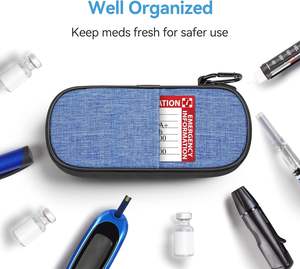 Tas Pendingin Insulin Oxford Fashion untuk Perjalanan, Organizer Obat <span class=keywords><strong>Diabetes</strong></span> Berinsulasi dengan <span class=keywords><strong>2</strong></span> Kantong Es yang Dapat Digunakan Kembali untuk Pena Insulin - Product Image 4