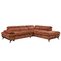 Canapé-lit deux places en forme de L avec rangement, design moderne, mousse durable, écologique, noir, mobilier de maison pour salon