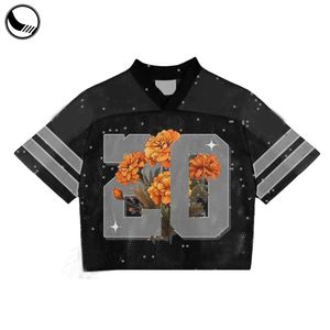 Maglia da Football Americano in Rete Tinta Unita Stile Hip Hop per Allenamento Sportivo T-shirt da Football per Adulti/Ragazzi - Product Image 4