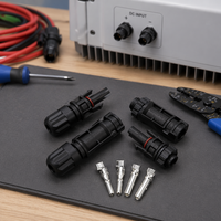 Connecteur solaire photovoltaïque DC 55A 1500V certifié TUV, étanche IP68 pour panneau solaire, approuvé TUV CE, haute conductivité, branchement facile