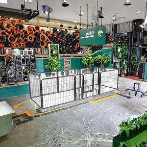 Katı hayvan desen genişletilebilir Metal evcil hayvan oyun parkı katlanabilir çelik köpek küçük evcil ve küçük hayvanlar için dikenli tel demir muhafaza - Product Image 3