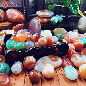 Agate de couleur mélangée de haute qualité pierre de galet polonaise pierre précieuse polie pierre roulée - Product Image 3