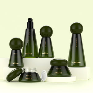 Ensemble d'emballage de soins de la peau givré avec logo personnalisé 30g 50g 100ml 120ml Pot de crème cosmétique en verre de luxe Bouteille de lotion tonique avec pompe - Product Image 2