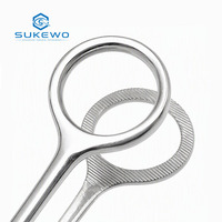 KEWO Tongue Holding Forceps 17cm Round Tip Oral Dental Grasping Pliers Clinical Emergency Medical Surgical Instruments Tools