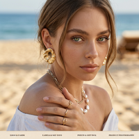 Pendientes de Aro Abierto Orgánicos Martillados en Tono Dorado, Pendientes de Moda, Joyería para Mujer, Accesorios de Moda para Mujer
