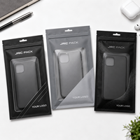 Sacs d'emballage personnalisés en plastique pour coques de téléphone, pochettes à fermeture éclair à 3 soudures latérales, mini-sacs Mylar pour accessoires de téléphone