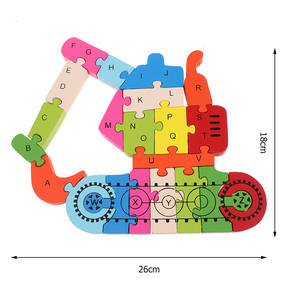Set di puzzle 3D educativi per bambini 70 modelli di blocchi da costruzione in legno 26 lettere inglesi numeri di illuminazione cognitiva giocattoli - Product Image 3