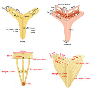 中国金属铬沙发腿厂家销售各种风格家具脚配件桌腿沙发脚金色金属沙发腿 - Product Image 2