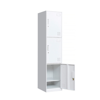 Armoire de classement commerciale en acier à 3 compartiments pour salle de sport, design moderne, durable, écologique, verrouillable avec serrure à clé, grande capacité