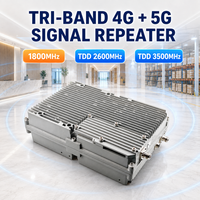 Répéteur de signal de téléphone portable 4G 5G Tri-bande 1800 MHz Bande 3 TDD 2600 MHz Bande 38 TDD 3500 MHz N78 1W 30dBm