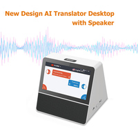 Dispositif de traduction de bureau avec écran couleur OLED de 7 pouces, machine de traduction électronique intelligente AI avec batterie de 5000 mAh pour les voyages